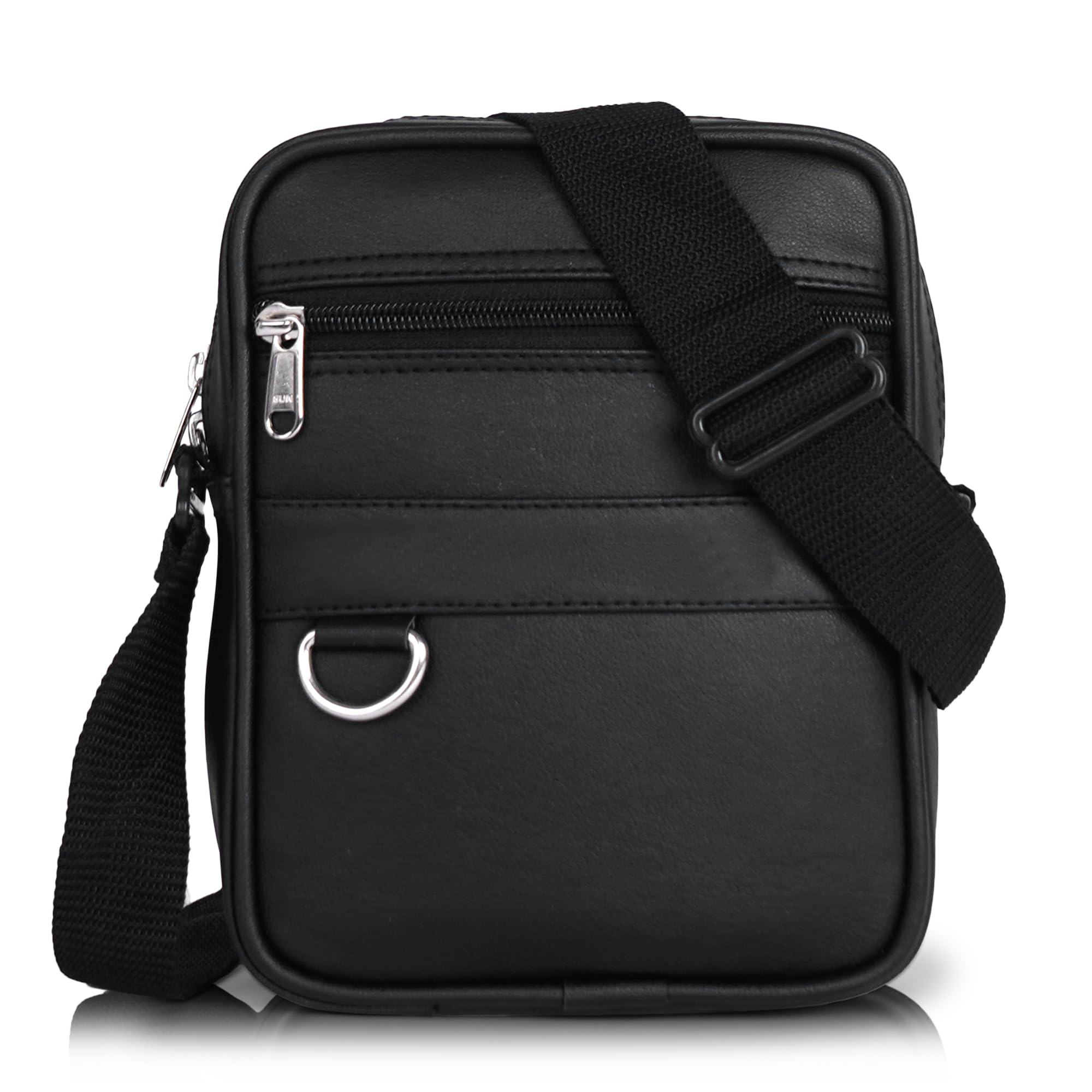Premium Faux Leather, Sling Bag for Men | Crossbody Bag | Passport Sling with Adjustable Strap, travel sling bag