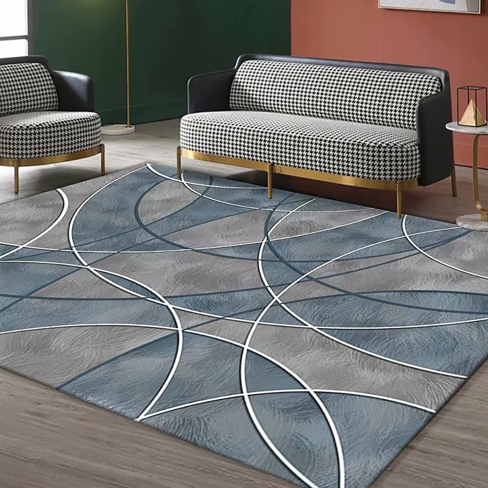 Tapis antidérapant à poils longs moderne pour chambre et entrée