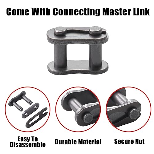 Miniatura 3 de Cadena de 35 rodillos de 140 eslabones + disyuntor de cadena, apto para Coleman CT200U CC100x Baja Doodle Bug Blitz Dirt Bug Racer Motor Sports DB30