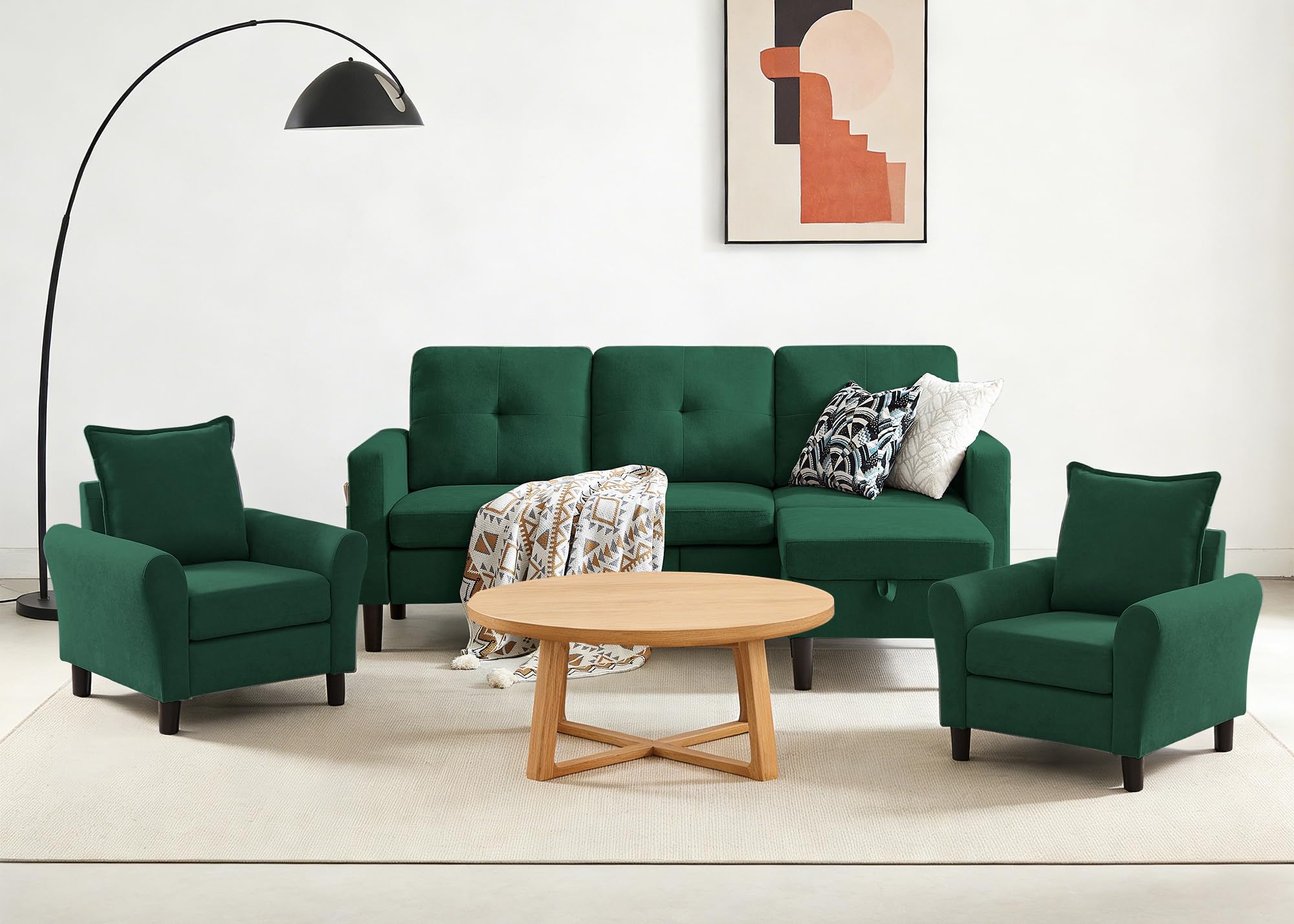 3 Piece Living Room Sofa Set