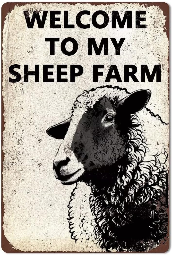 Sheep Diamond Art Kits for Adults,Welcome to My Sheep Farm DIY 5D Diamond Painting Kits for Beginners,Round Full Drill Diamond Dots Paintings Crafts Home Decor 20x20 Inch