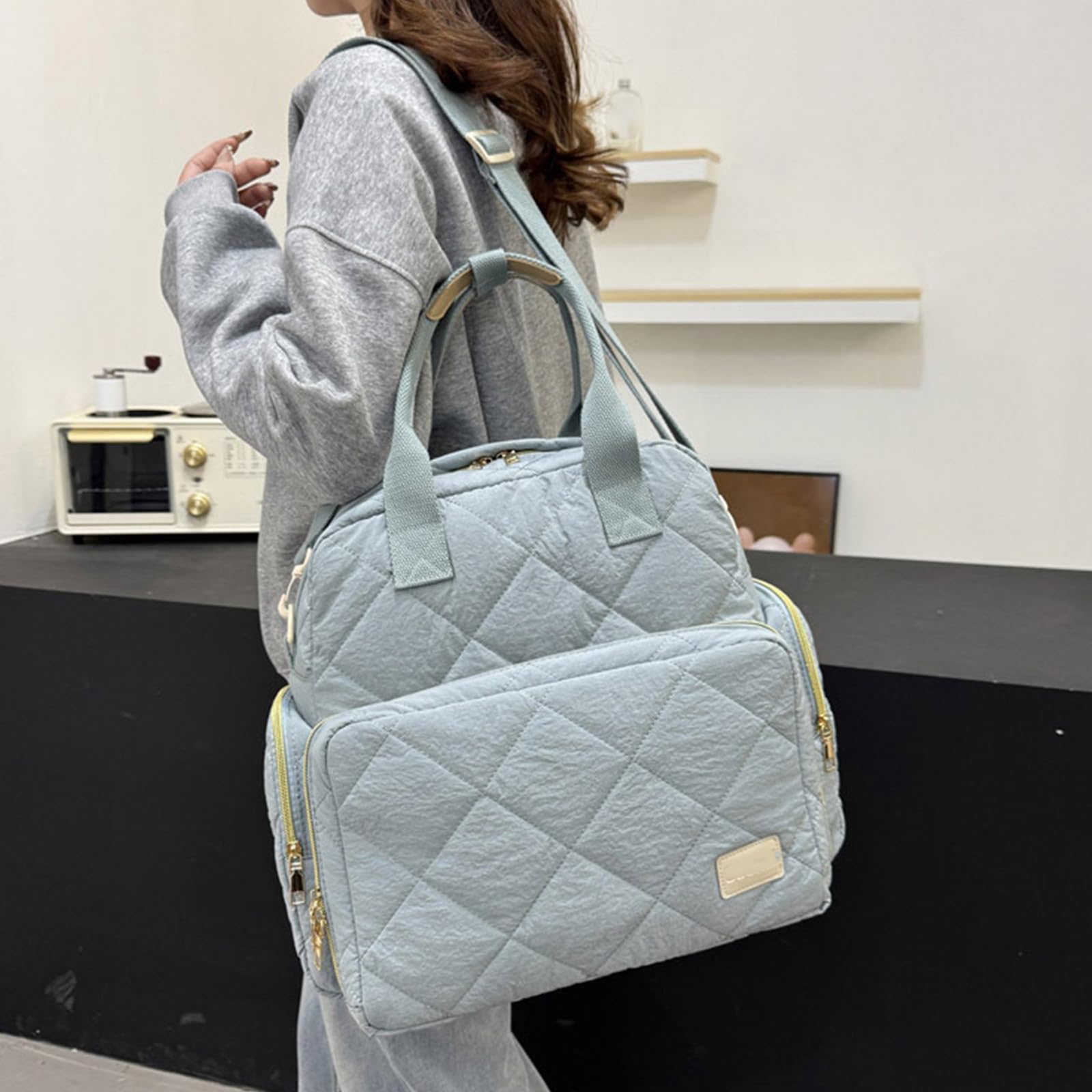 Sac à langer résistant à l'usure, grande capacité, sac de maternité, résistant aux éclaboussures, plusieurs compartiments, sac à main, sac à dos, séparation humide et sèche