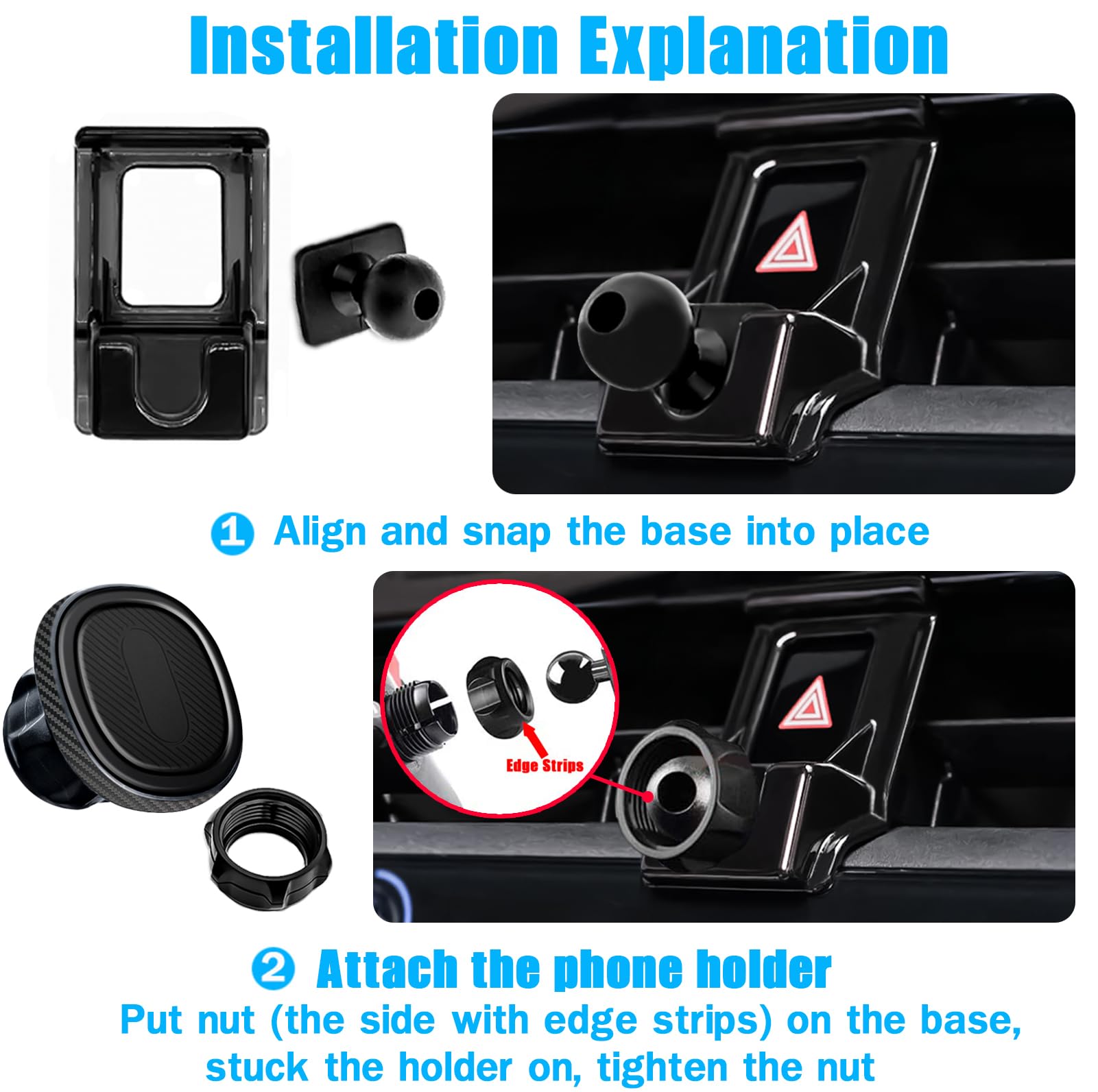 Soporte para teléfono de coche, para Toyota Corolla 2024 2023 2022 2021 2020, soporte de ventilación de aire, para soporte de navegación magnético, iPhone, Samsung, todos los teléfonos (no
