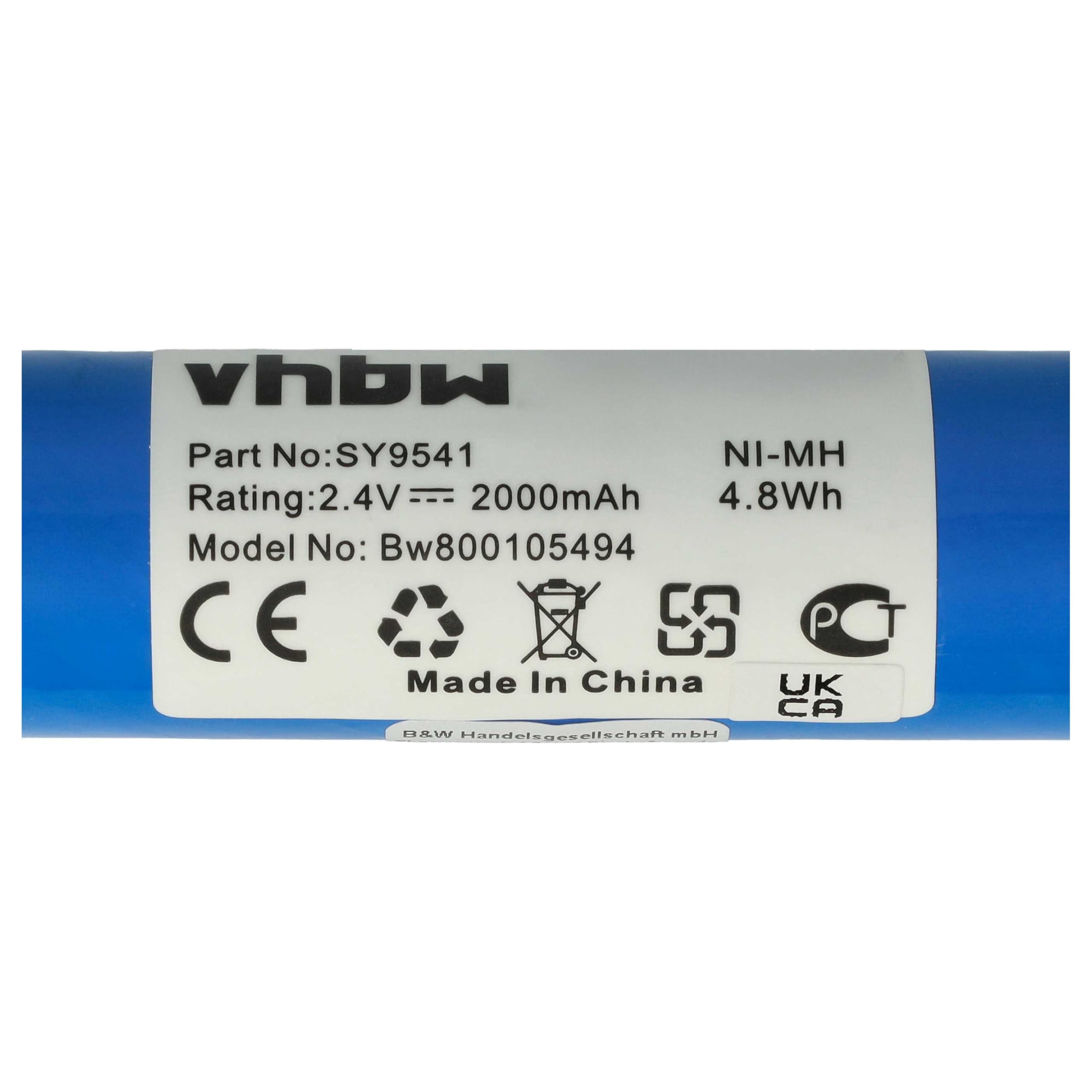 vhbw Batería Compatible Kenwood FG-100 FG-200 FG-150 2000 mAh 2.4 V NiMH