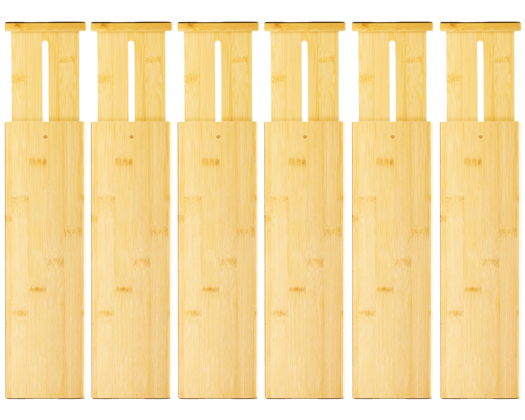 Photo 1 of VaeFae 6 Pack Bamboo Drawer Dividers
