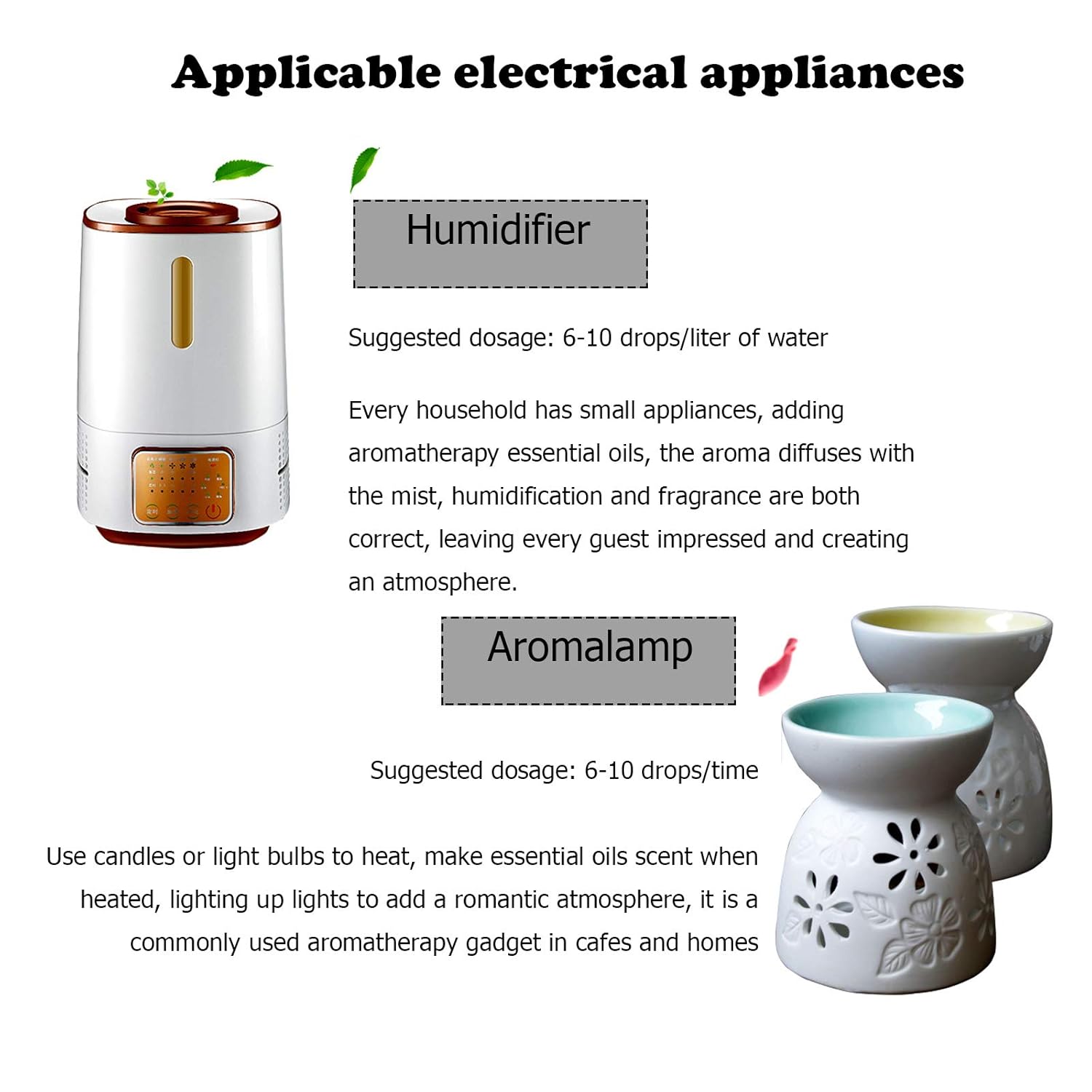 Pure Essence Oil Water Soluble Aromatherapy Oil Fragrant Oil for Aroma Diffuser Humidifier Aroma Expander 12 Bottle Per 10ML Elitzia ETMS016