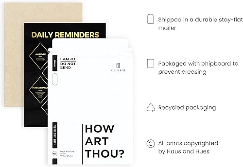 Miniatura 3 de HAUS AND HUES Pósteres motivacionales para la oficina, decoración de pared con citas positivas, arte de pared inspirador para oficina, decoración de