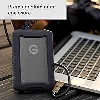 Vista 3 de SanDisk Professional 2 TB G-Drive ArmorATD - Disco duro externo portátil resistente y duradero HDD, USB-C, USB 3.2 Gen 1 - SDPH81G-002T-GBA1D