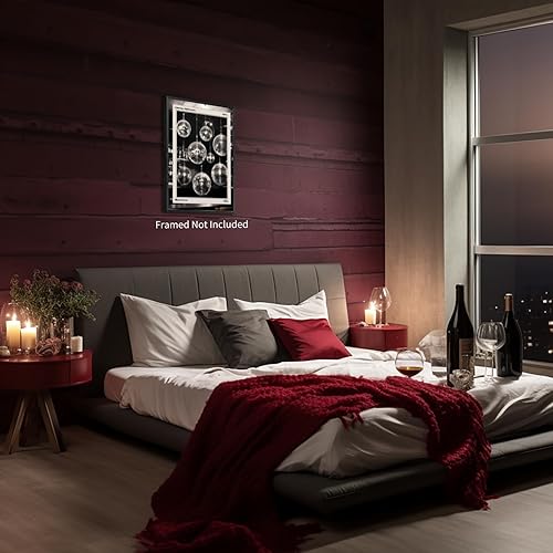 Miniatura 6 de Quendarlix Arte de pared de periódico de bola de discoteca de los años 70, pósteres vintage en blanco y negro, impresiones estéticas en lienzo retro