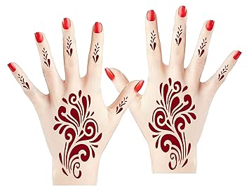 Kachi Pencil Heena Mehandi Stencil | Mehandi Temporary Tatto for Hand | Easy to Apply in 4 Simple Step -KPH-38