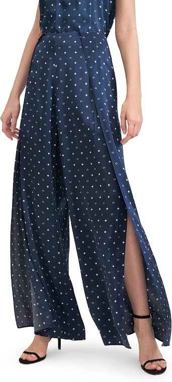 LilySilk Womens Silk Pants with Split Trouser Legs High-Waisted Lightweight Dressy Pants