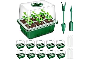 YAUNGEL 10 Pack Large Cell Seed Starter Tray Kit with Humidity Dome
