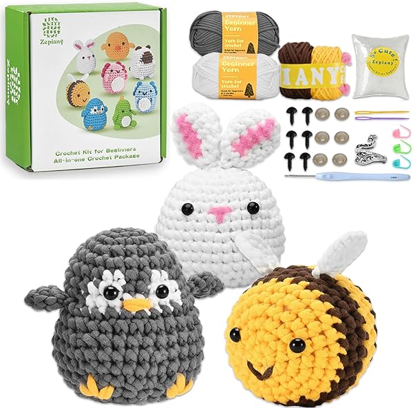 Kit de crochet TranquilHome pour débutants avec analyse vidéo