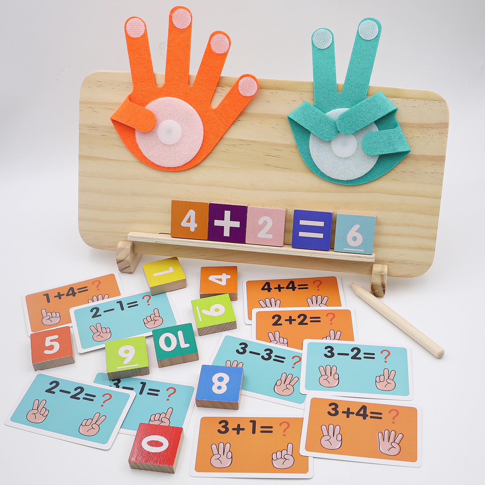 Montessori Mathe Spielzeug Holz - Lernspiel Ab 3 Jahre Zählen Rechnen