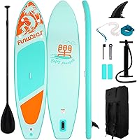 Vista 11 de FunWater Inflatable Stand Up Paddle Board with Premium SUP Paddleboard Accessories, Anti-Slip EVA Deck, 11'6''/11'/10'6'' Paddle Boards for Adults &