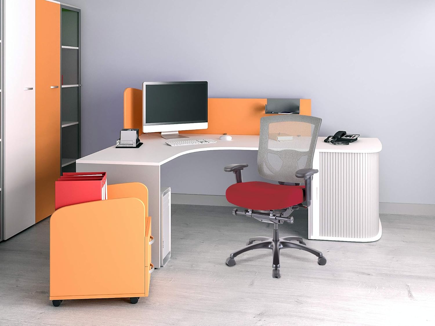 Eurotech Seating TP600 Office Chair, Rosso Red