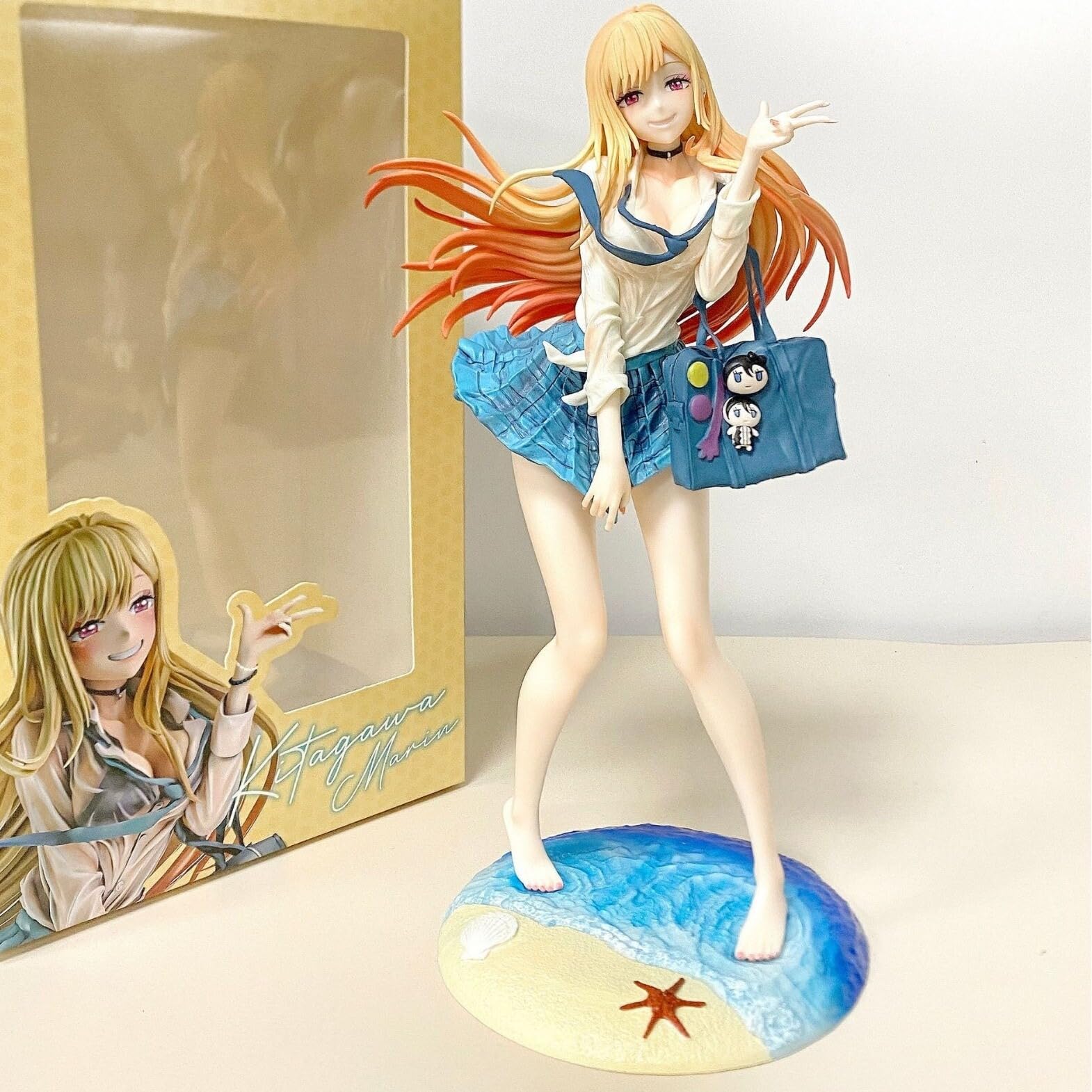 My Dress-Up Darling Marin Kitagawa Elegant Beach Breeze Pose Anime Figure | 27.5cm Premium School Outfit Kitagawa Action Figurine for Table, Desk, Shelf & Display | Gift for Anime Fans-image-43