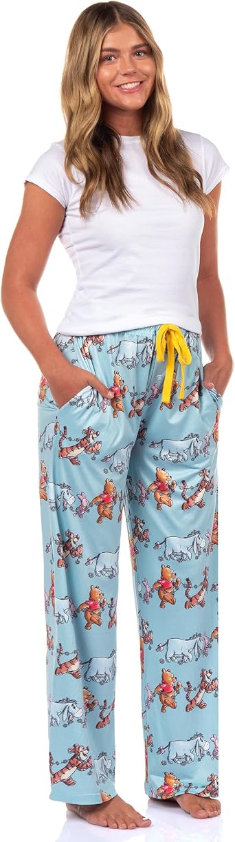 Disney Winnie The Pooh Pajama Pants Adult Tigger Piglet Eeyore Daisy Adult PJ Lounge Bottoms