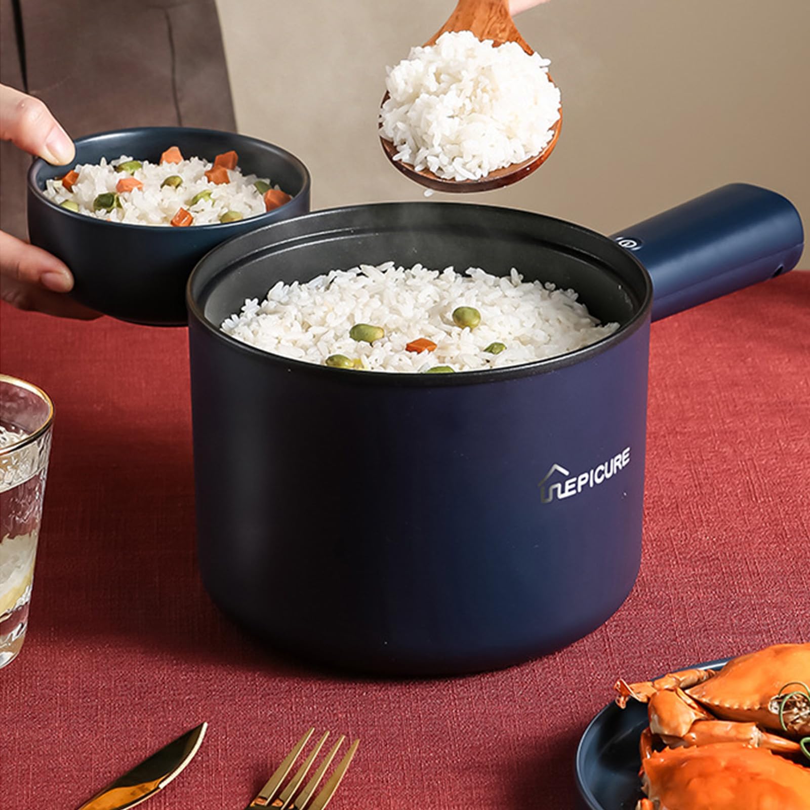 Mini Electric Cooking Pot Easy To Versatile Portable With Foldable