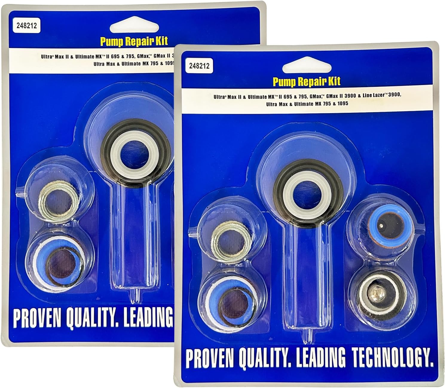 2 Pack 248212 Pump Repair Packing Kit Fit for Airless Paint Sprayer Ultra Max II 695 795, GMax II 3900, Linelazer 3900, Ultra Max 795 1095