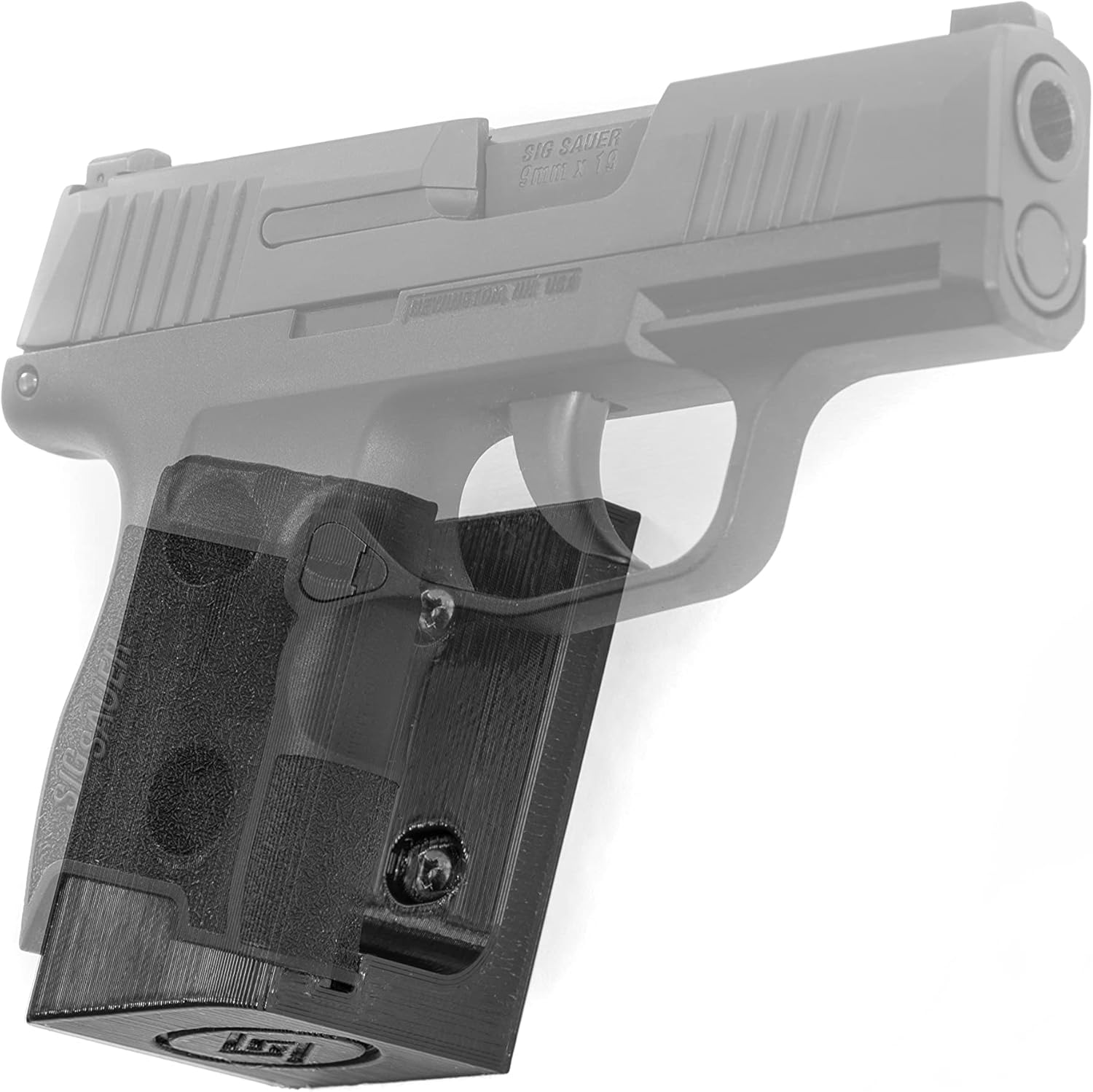 Spartan Mount Compatible with SIG P365 Pistols [Barrel Right] | Wall Display Storage Organization System | Unique Low Profile Design | Gun Safe Wall Room Mounting Solution | Made in USA