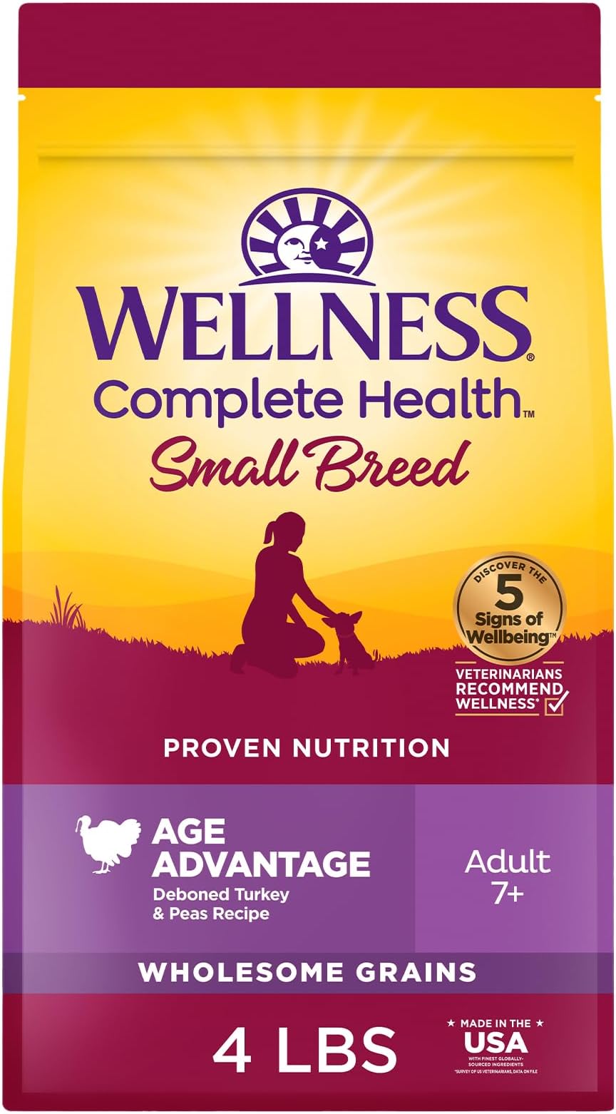 Wellness Just For Senior Health Recipe Small Breed Natural Dry Dog Food, 4 lbs