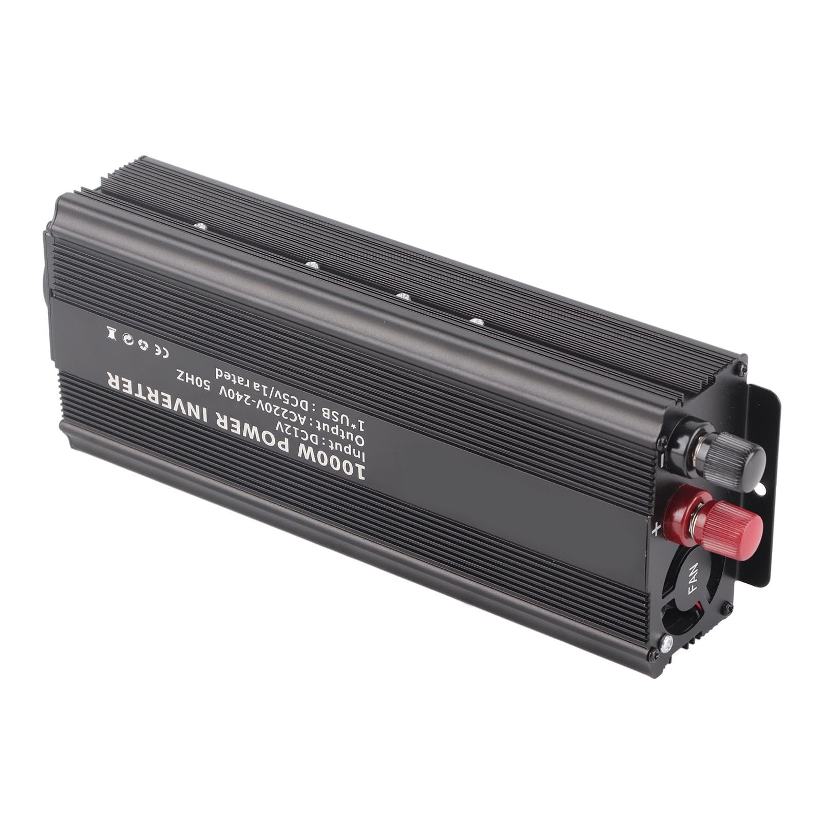 Akozon Inversor de Onda sinusoidal Pura Convertidor de 12 V Convertidor de Corriente 220V 1000W con Panel Solar