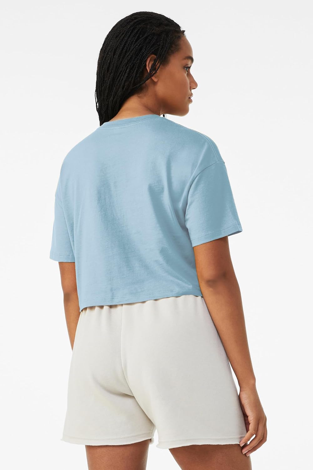 Emmalise Women's Loose Fit Crop Top Tee Short Sleeves T-Shirt - Image 3