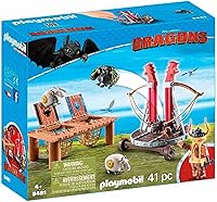 PLAYMOBIL How to Train Your Dragon Gobber the Belch Sheep Sling Playset - Dragon Racing Adventure for Kids
