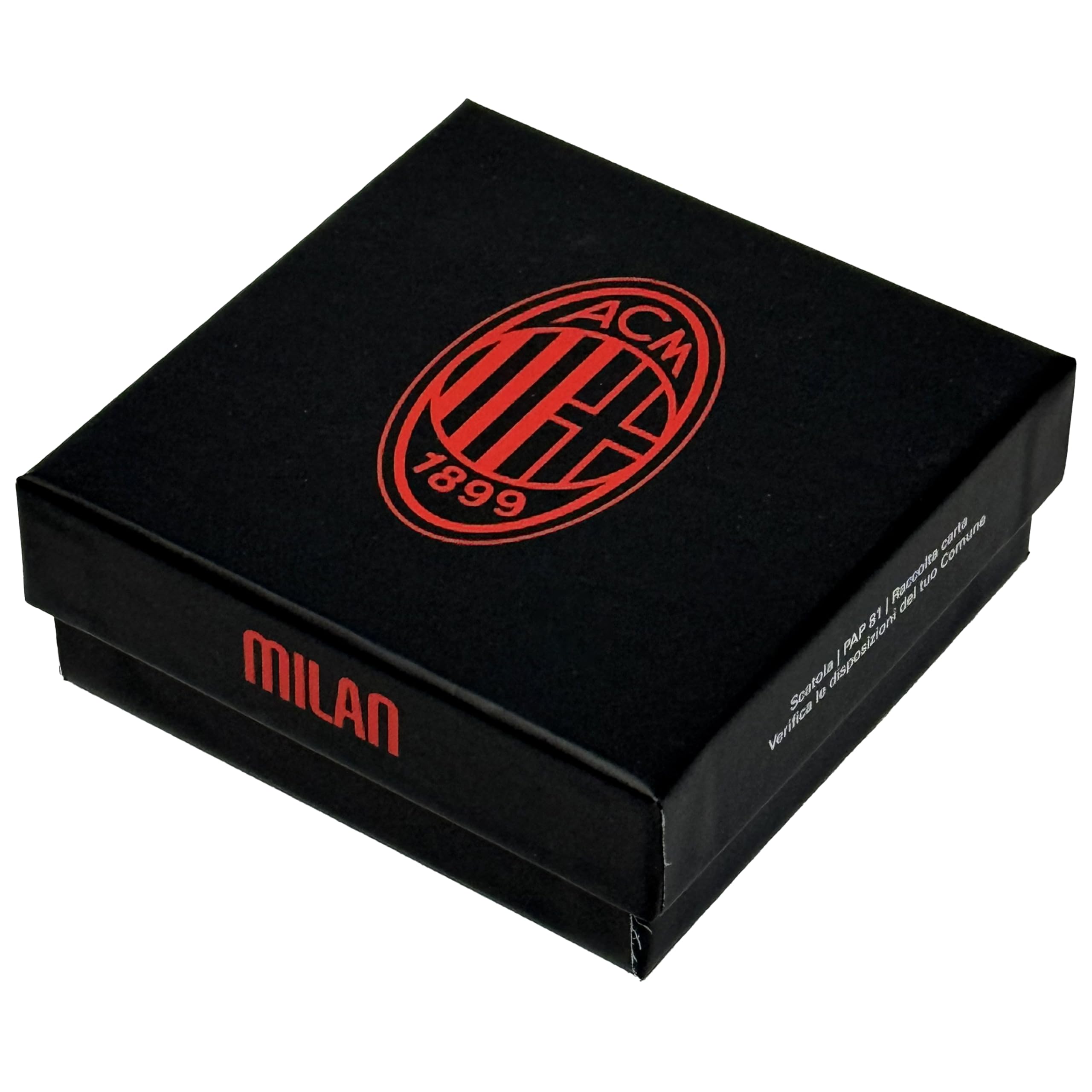 Clondo Collana Uomo Donna Ac Milan in Acciaio Inossidabile – Prodotto Ufficiale Calcio – Gioiello con Logo – Idea Regalo Elegante per Tifosi Rossoneri – Ragazzo e Ragazza