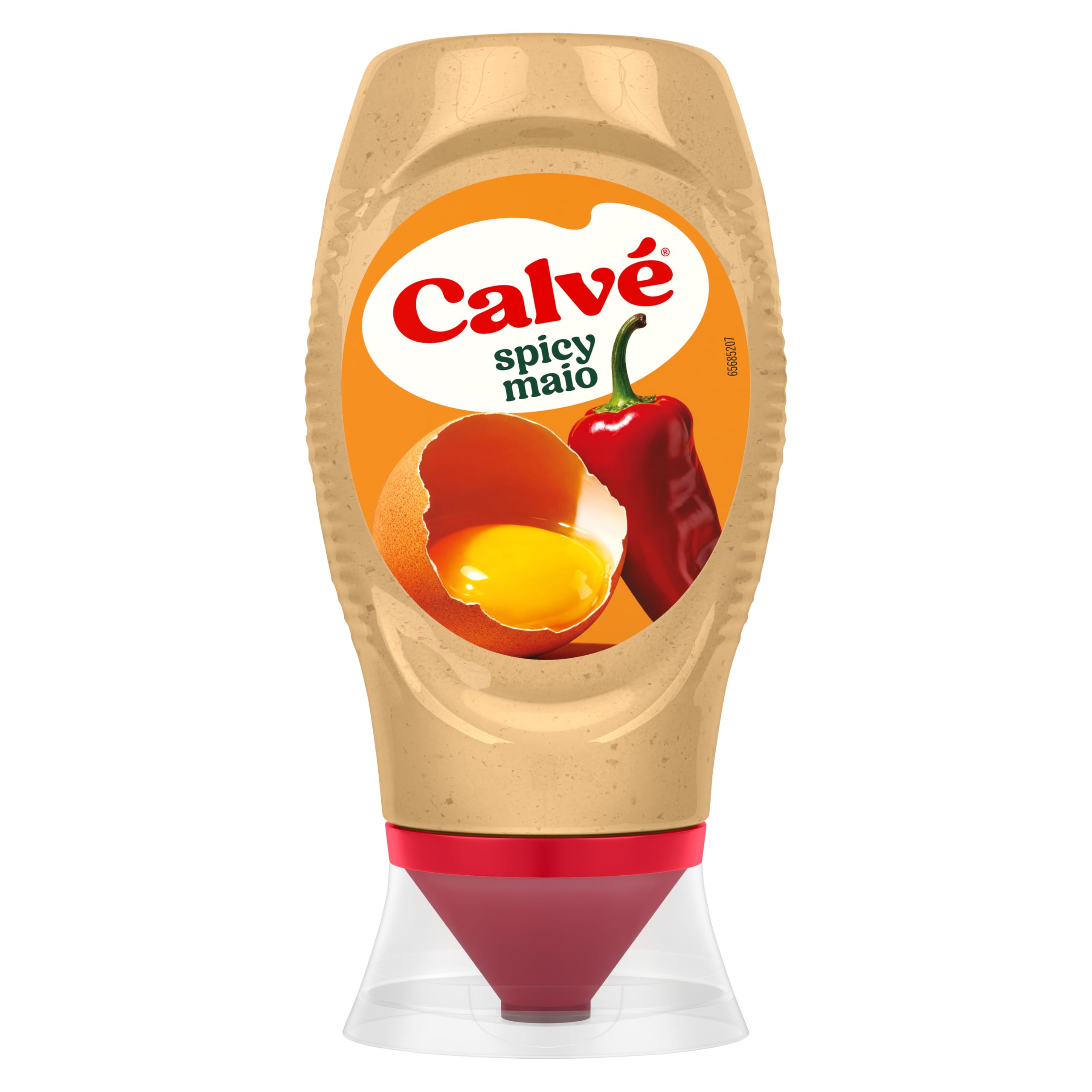 Calvé Maionese Spicy Mayo, 12 Pezzi da 250 ml, Maionese con Aggiunta di Paprica e Pepe di Cayenna, Salsa Piccante e Speziata, Ideale per Sushi, Pokè e Fritti