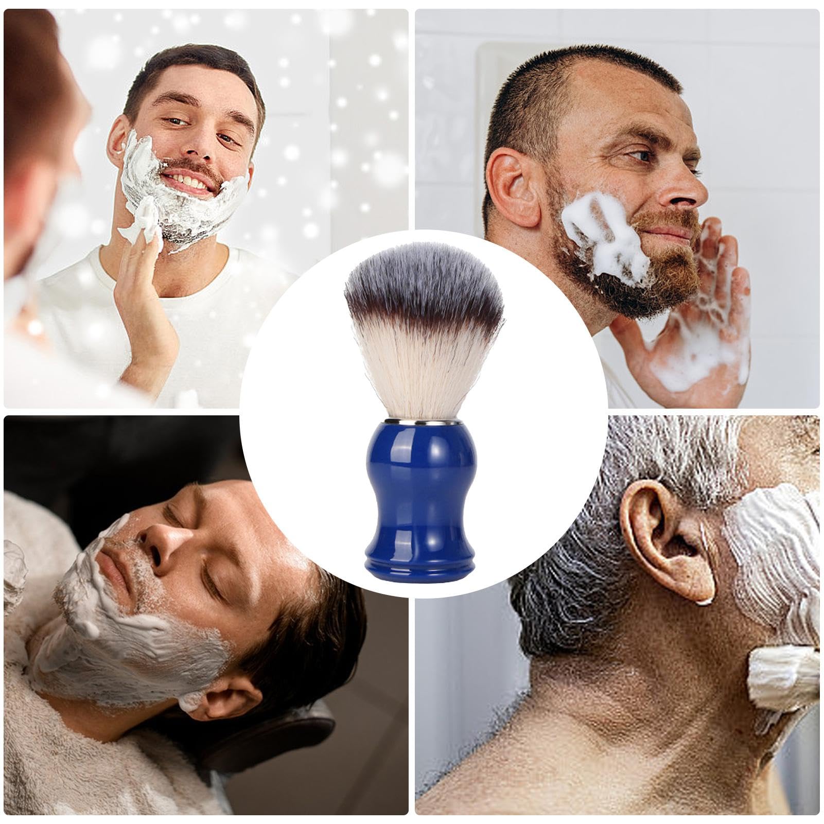 Pennello Per Crema Da Barba Manico Ergonomico Setole Morbide Per Crema E | Pennello Da Rasatura Per Uomo Barbuto Portatile Festa Del Papà Compleanno San Uomini Barbuti