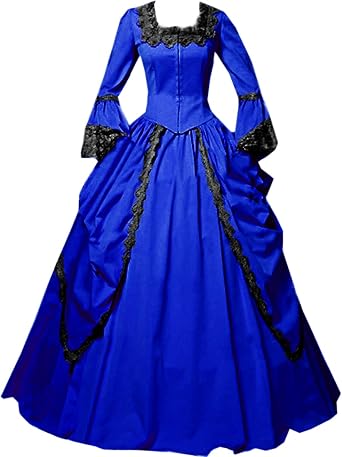 Womens Lace Marie Antoinette Ball Gown Dress Victorian Costume Dresses