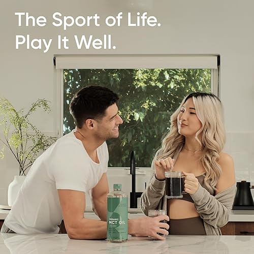 Miniatura 8 de Sports Research - Aceite orgánico MCT de Sports Research - Keto y MCT veganos C8, C10, C12 de cocos - Combustible graso para el cerebro y el cuerpo,