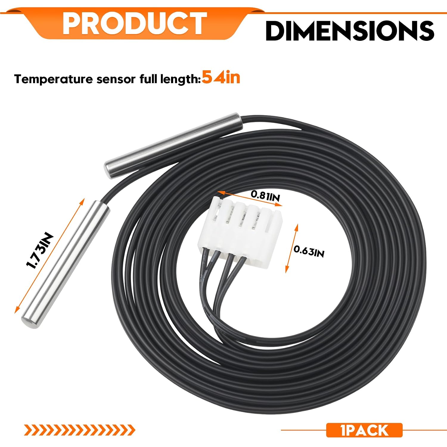 11-0515-21 Ice Maker Temperature Sensor Probe Replacement Fits for Scotsman | Easy to Install Compatible Models C0322 C0322MW-1 C0322SA-1 C0322SW-1 C0330 C0330-A C0330MA-1 and More