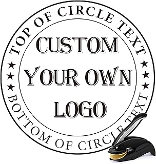 Custom Book Embosser Stamp - Personalized Business Company Seal with Your Own Logo (Logo)