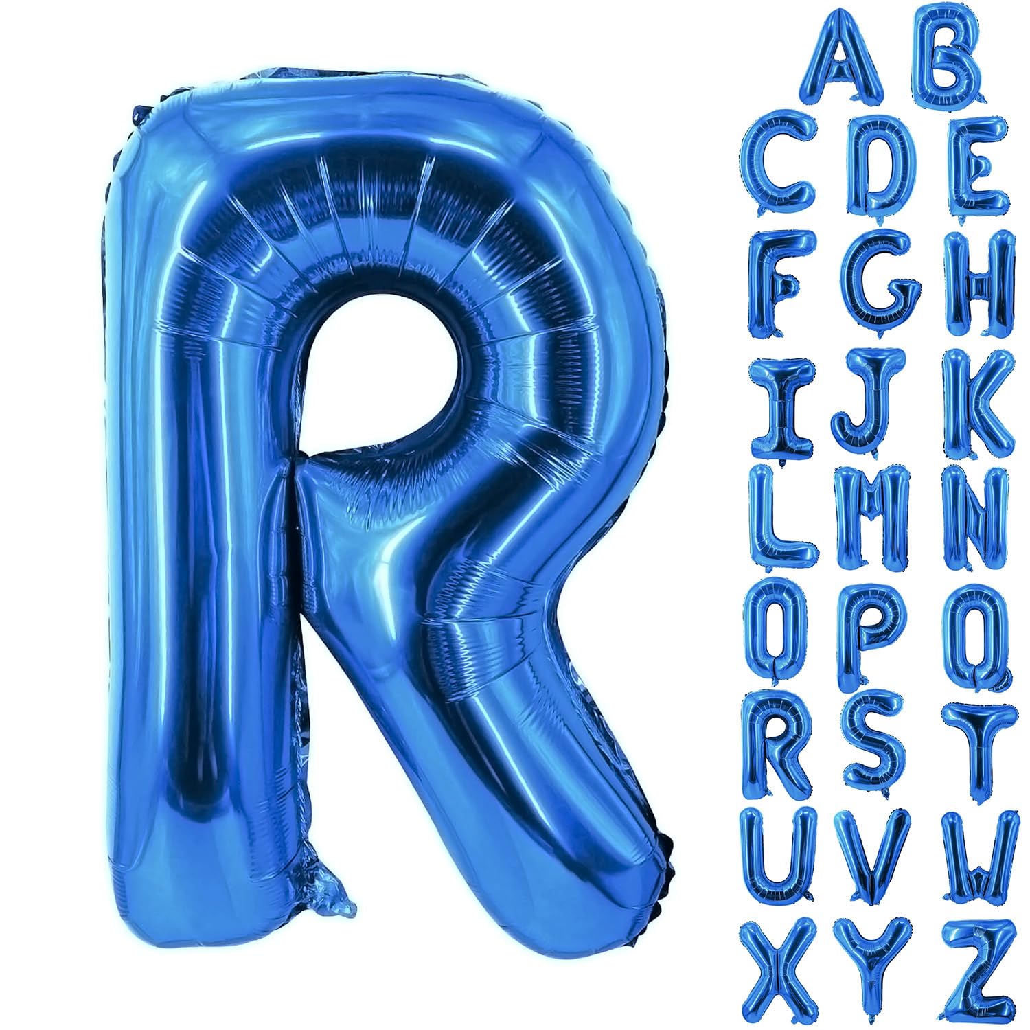 Letter Balloons 40 Inch Blue Giant Alphabet Balloons Letter R