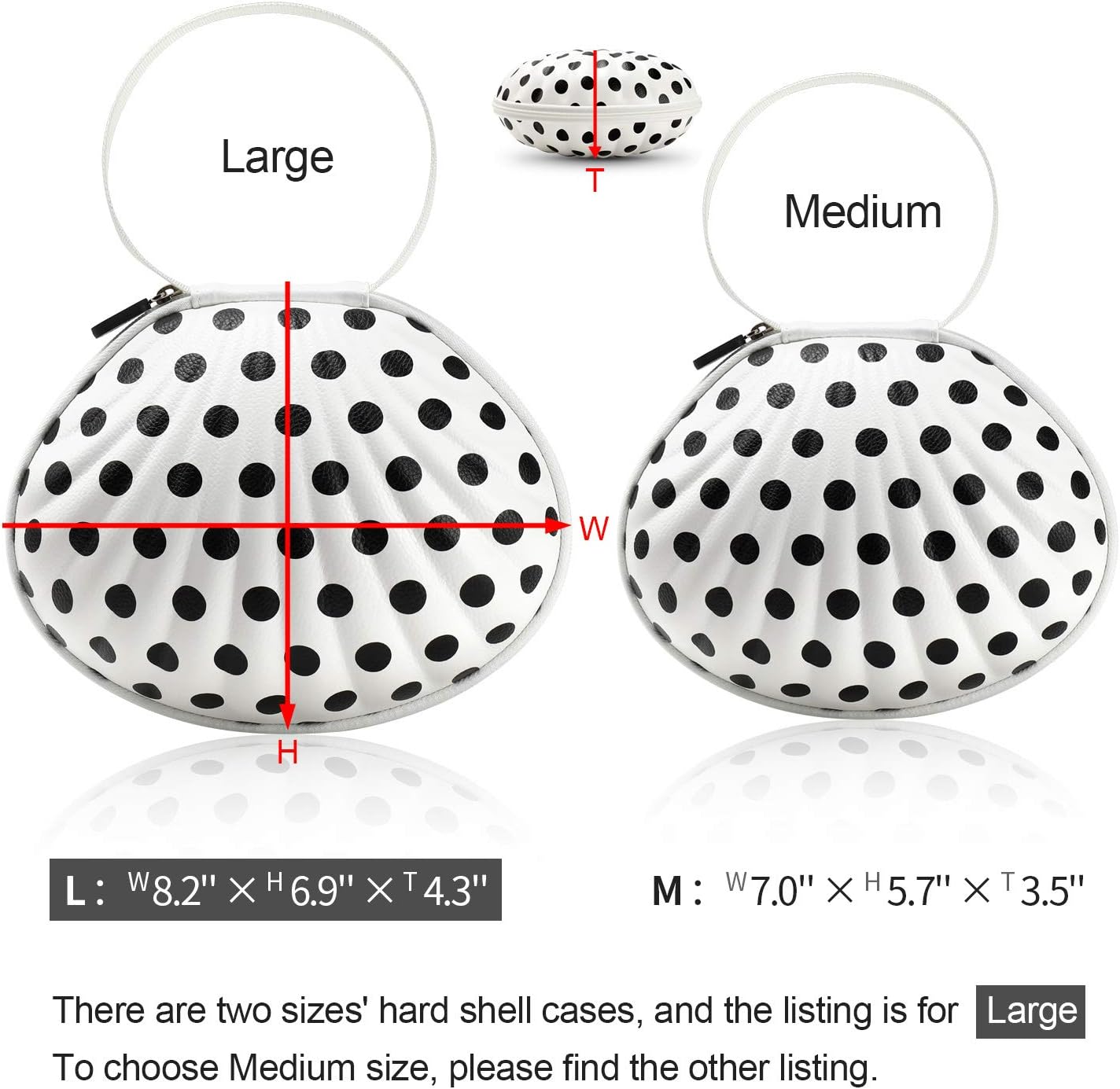 Hard Travel Case for Silicone Bras [A-DD Cup] Premium Bikini Storage Organizer Portable Nubra Lingerie Underwear Storage Bag (Black Dot) - Image 5