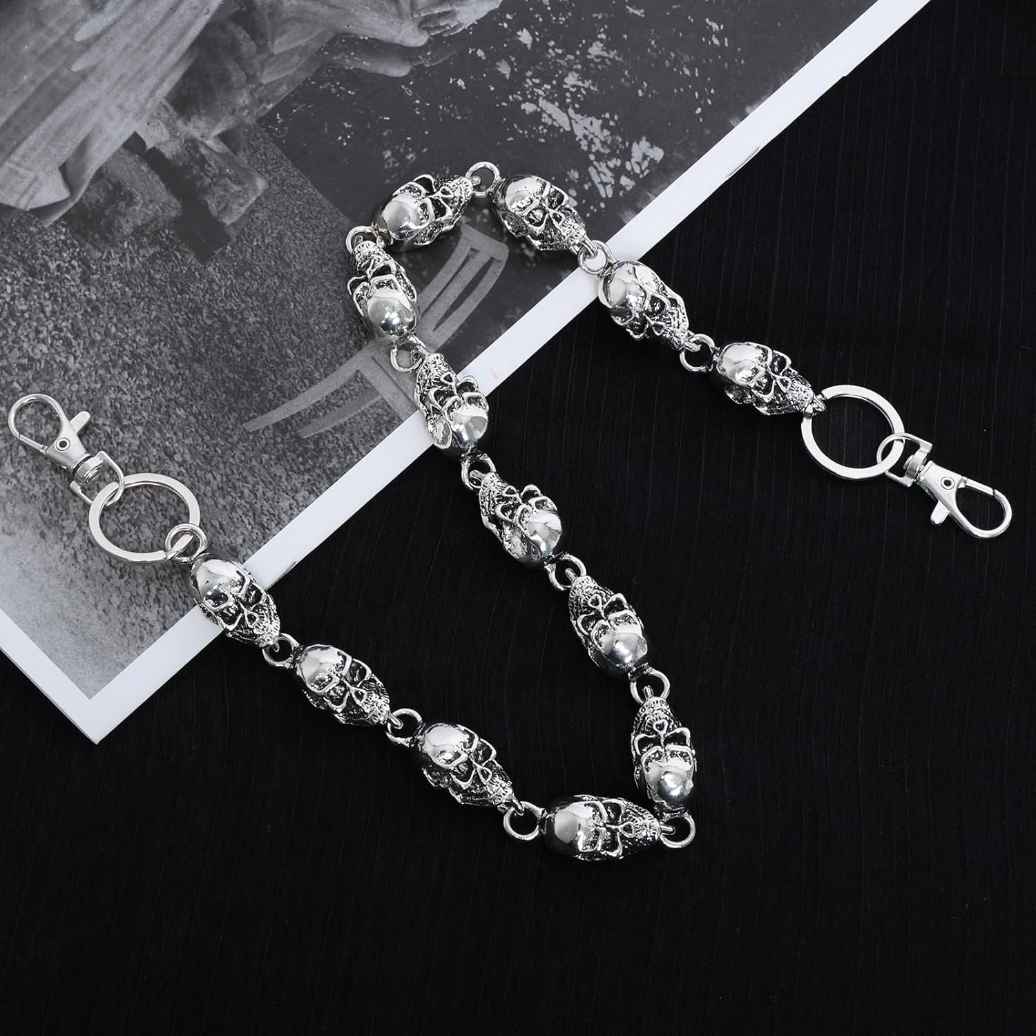 Skull Chain Necklace Terraria Skeleton Wallet Chain - Punk Biker