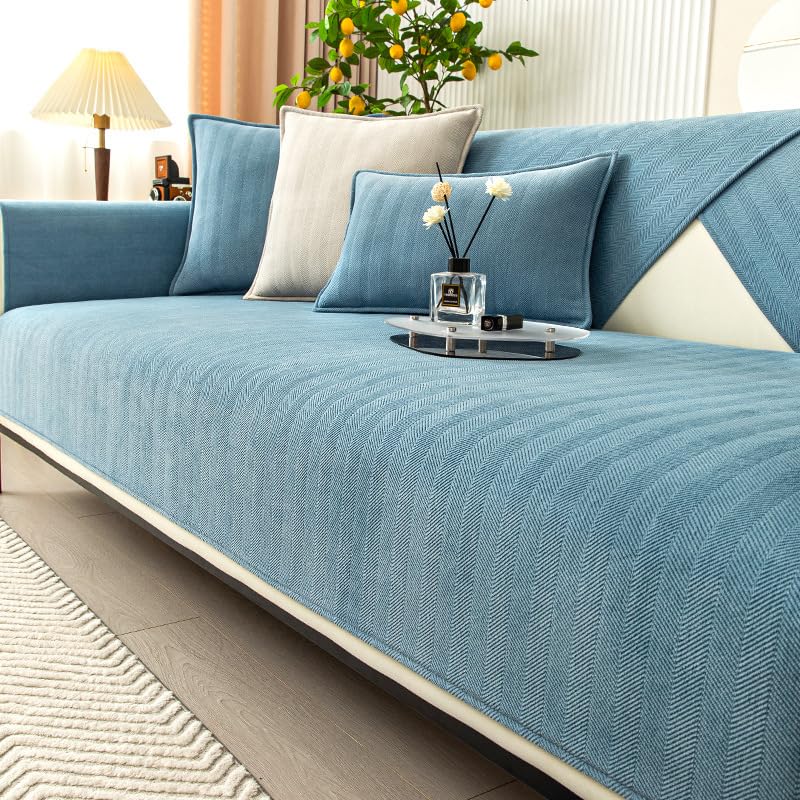 Herringbone Chenille Funny Fuzzy Couch Cover - Non Slip Sofa Slipcover With Luxuriously Soft Fabric - Ultimate Comfort & Protection For Furniture