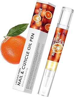 Orange Cuticle Oil Pen for Nail Care, 5ml Nail Oil Pen with Natural Ingredients to Moisturize and Nourish Dry Nails and Cu...