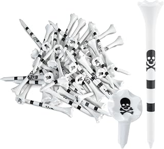 Golf Tees Plastic Combo Length Pack of 50 Includes (40 Count) 3 ¼” Plastic Golf Tees + (10 Count) 1½ Plastic ShortTees for Irons, Hybrids, Par Threes