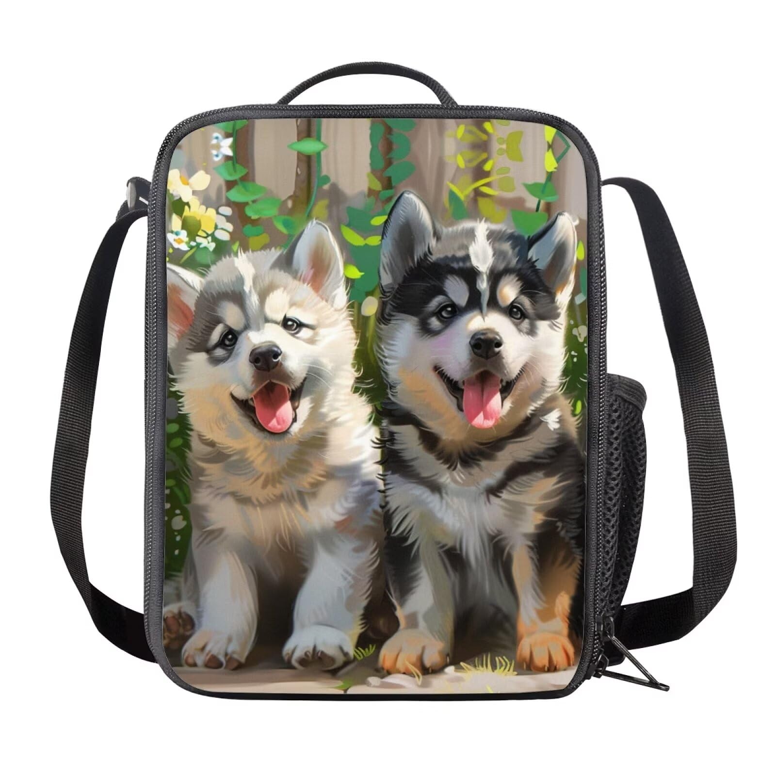 Salabomia Husky Lunch Box for Boys Girls Portable Thermal Lunch Bag Reusable Insulated Lunchbox Meal Bag For School Hiking Picnic, Back to School