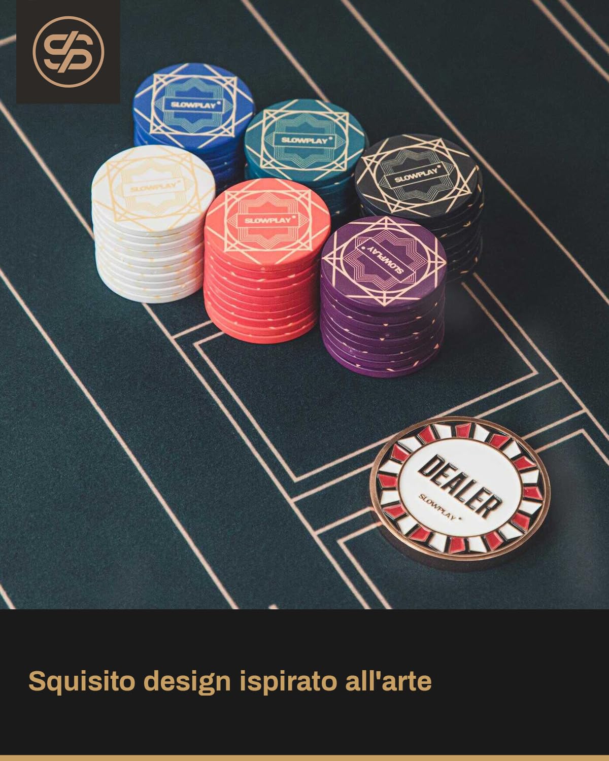 Pulsante SLOWPLAY Casino Grade PRO Dealer per Texas Holdem Poker