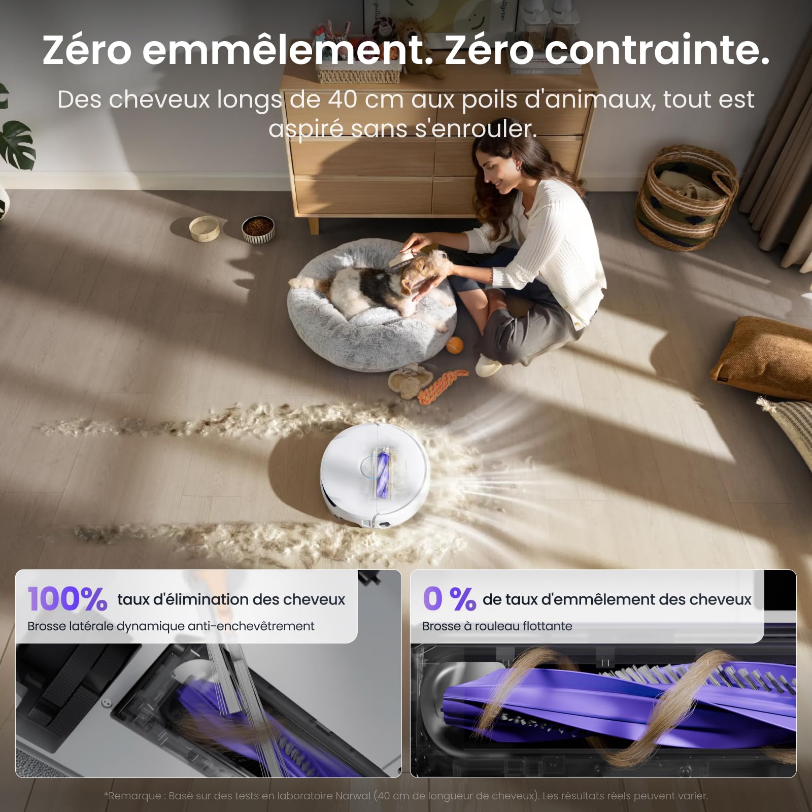 NARWAL Freo 20 Edge Robot Aspirateur, FlowWash Serpillère de Type Chenille