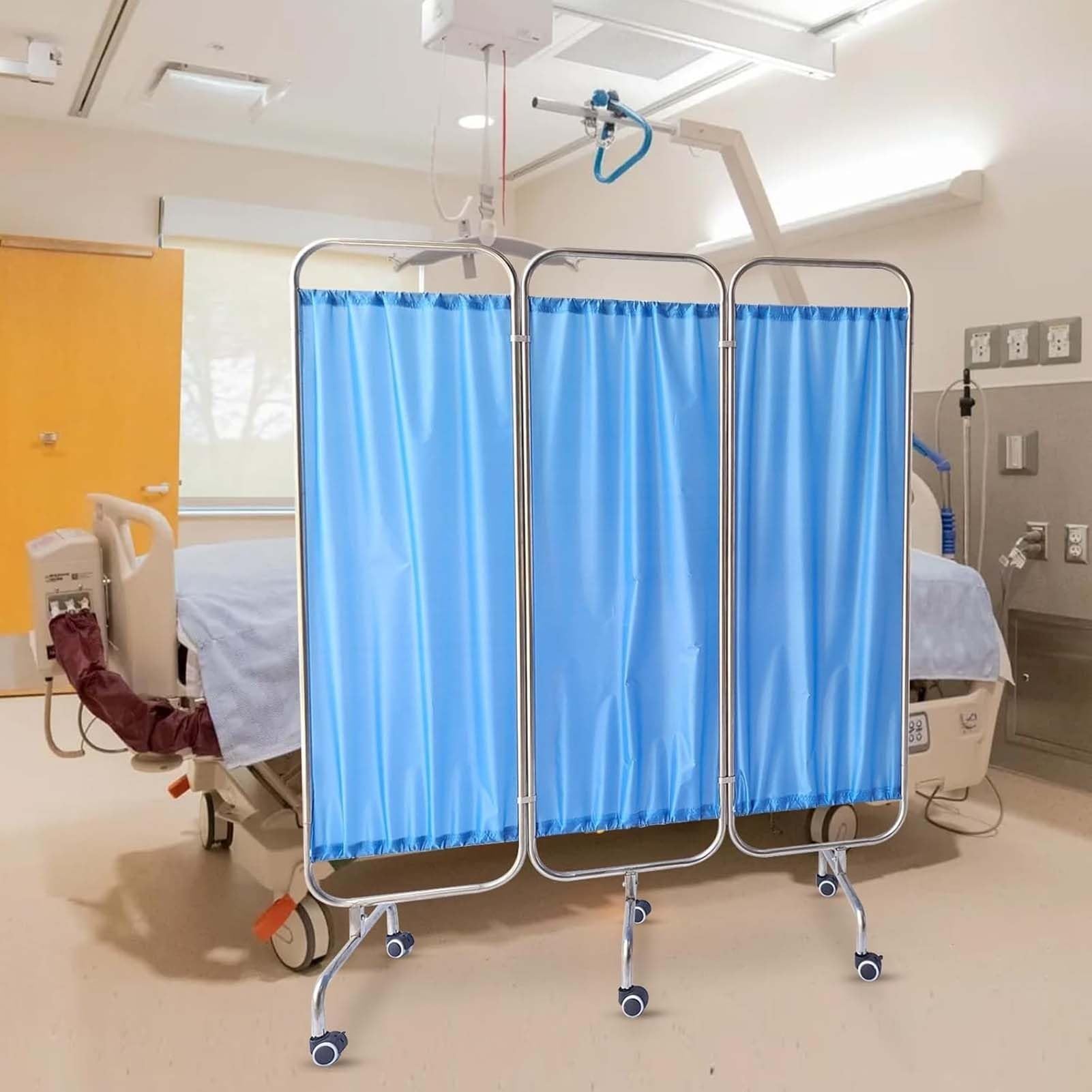 Brise-vue médical portable pliable séparateur de pièce cadre acier