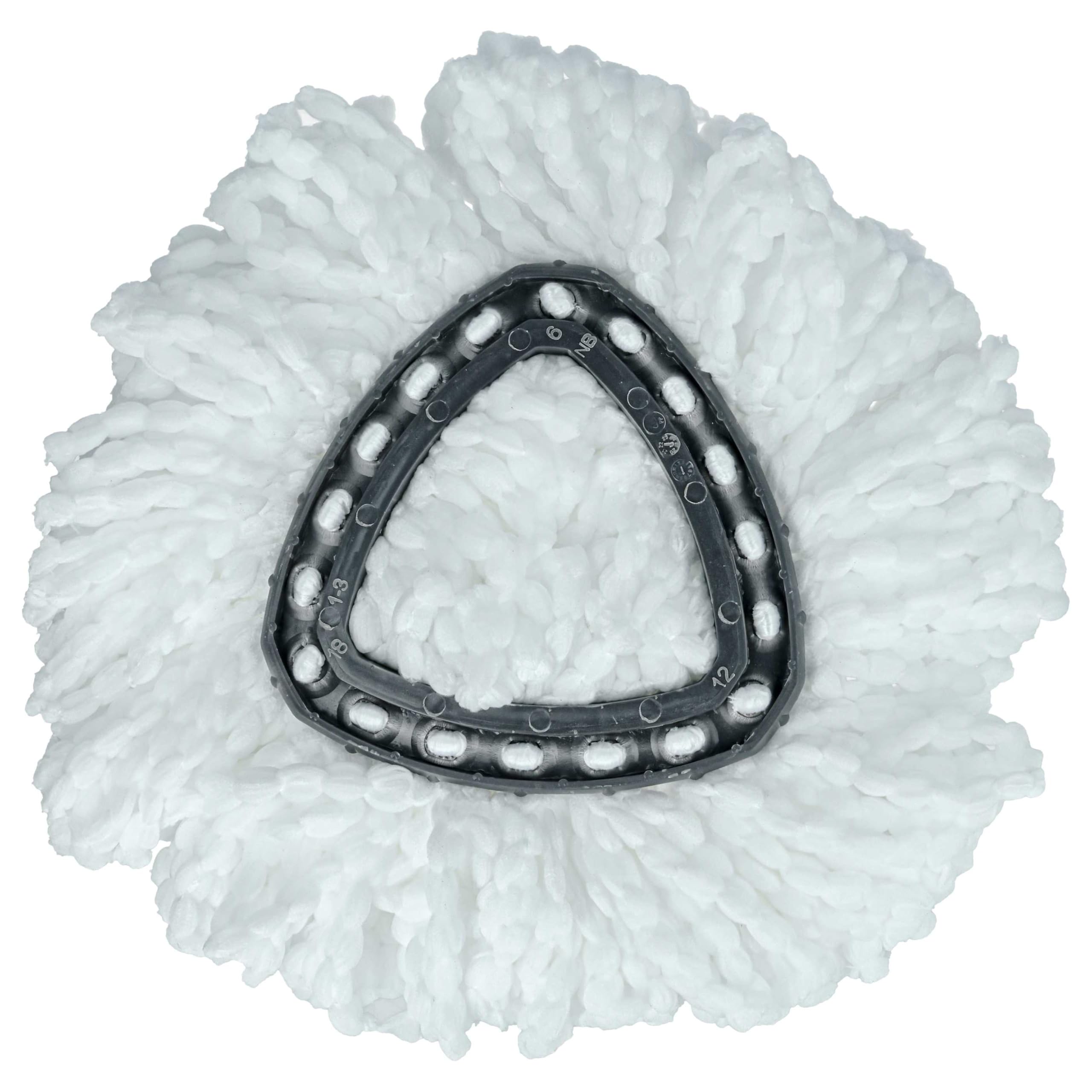 vhbw 20x Cabezal fregona Compatible con Vileda Easy Wring & Clean, Turbo Easy Wring fregona - Repuesto, Microfibra, Negro/Blanco