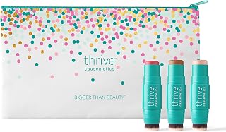 Triple Threat Color Stick Makeup Gift Set for Women: Blush, Highlighter, Bronzer & Contour Stick, Waterproof Smudge Proof Face Makeup Formula, 3 Shades