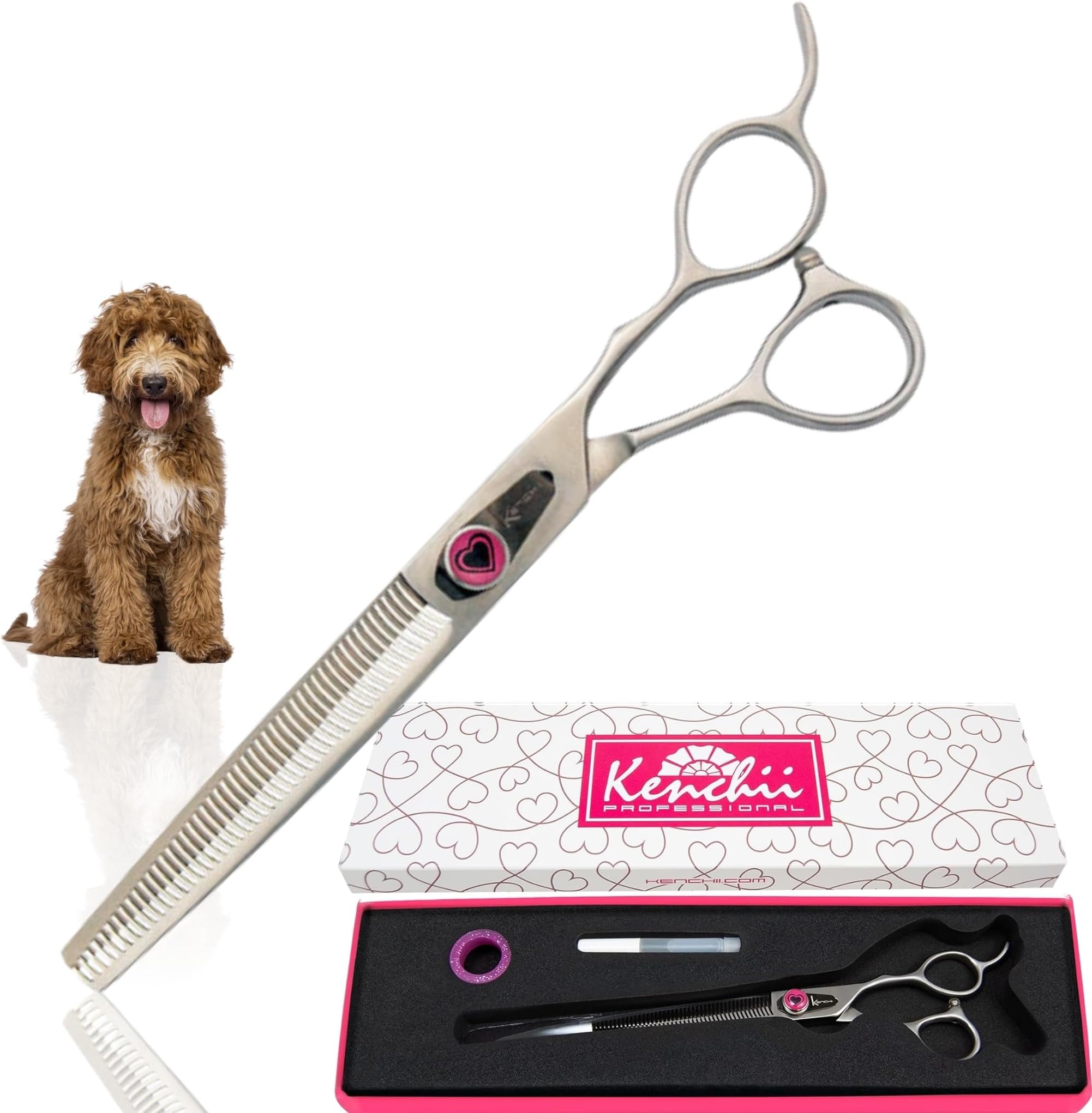 Dog Grooming Scissors |46 Tooth Dog Grooming Thinning Shears | Thinning Shears For All Dog Breeds | Pet Hair Blending Scissor | Pet Grooming Accessories | Love Collection