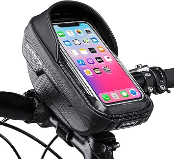 ROCKBROS Bike Phone Mount Bag, Waterproof Handlebar Bag for Cycling
